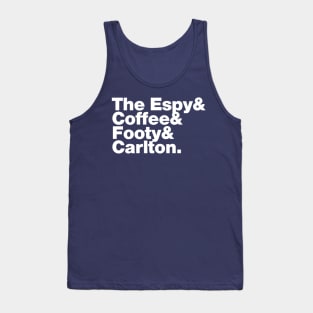 Melbourne (Carlton Draught white print) Tank Top